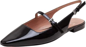 Linea Paolo - Celeste - Womens Leather Or Patent Slingback Flats