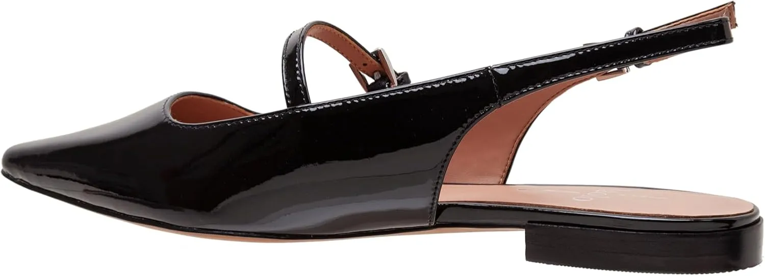 Linea Paolo - Celeste - Womens Leather Or Patent Slingback Flats
