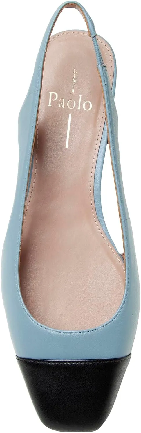 Linea Paolo - Charley - Womens Cap Toe Chop Out Low Block Heel Pumps