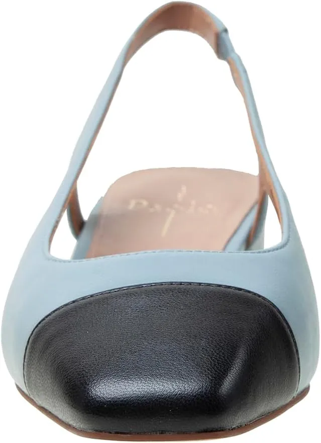 Linea Paolo - Charley - Womens Cap Toe Chop Out Low Block Heel Pumps