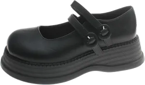 Loafers for Women Women's High Heel Platform Shoes Soft College Girls Japanese School Uniform Footwear