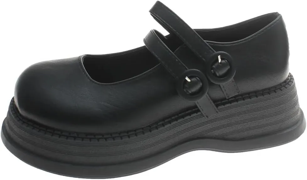 Loafers for Women Women's High Heel Platform Shoes Soft College Girls Japanese School Uniform Footwear