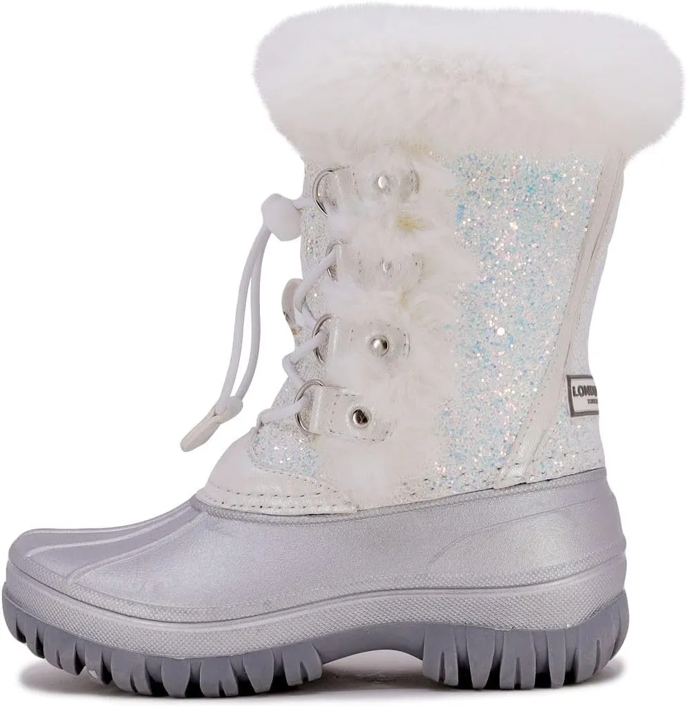LONDON FOG Girls Youth and Toddler Icelyn Cold Weather Warm Lined Snow Boot girls boot in youth and toddler sizes