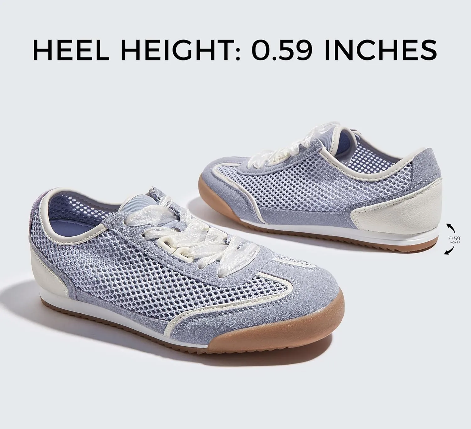 LUCKY STEP Women's Mesh Casual Fashion Sneakers Retro Breathable Walking Shoes Lightweight Classic Tennis Trainers