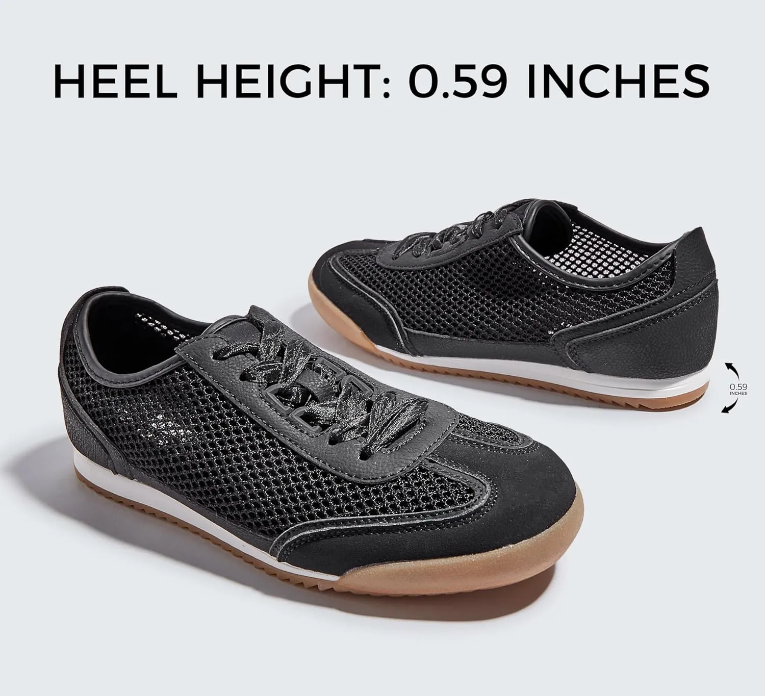 LUCKY STEP Women's Mesh Casual Fashion Sneakers Retro Breathable Walking Shoes Lightweight Classic Tennis Trainers