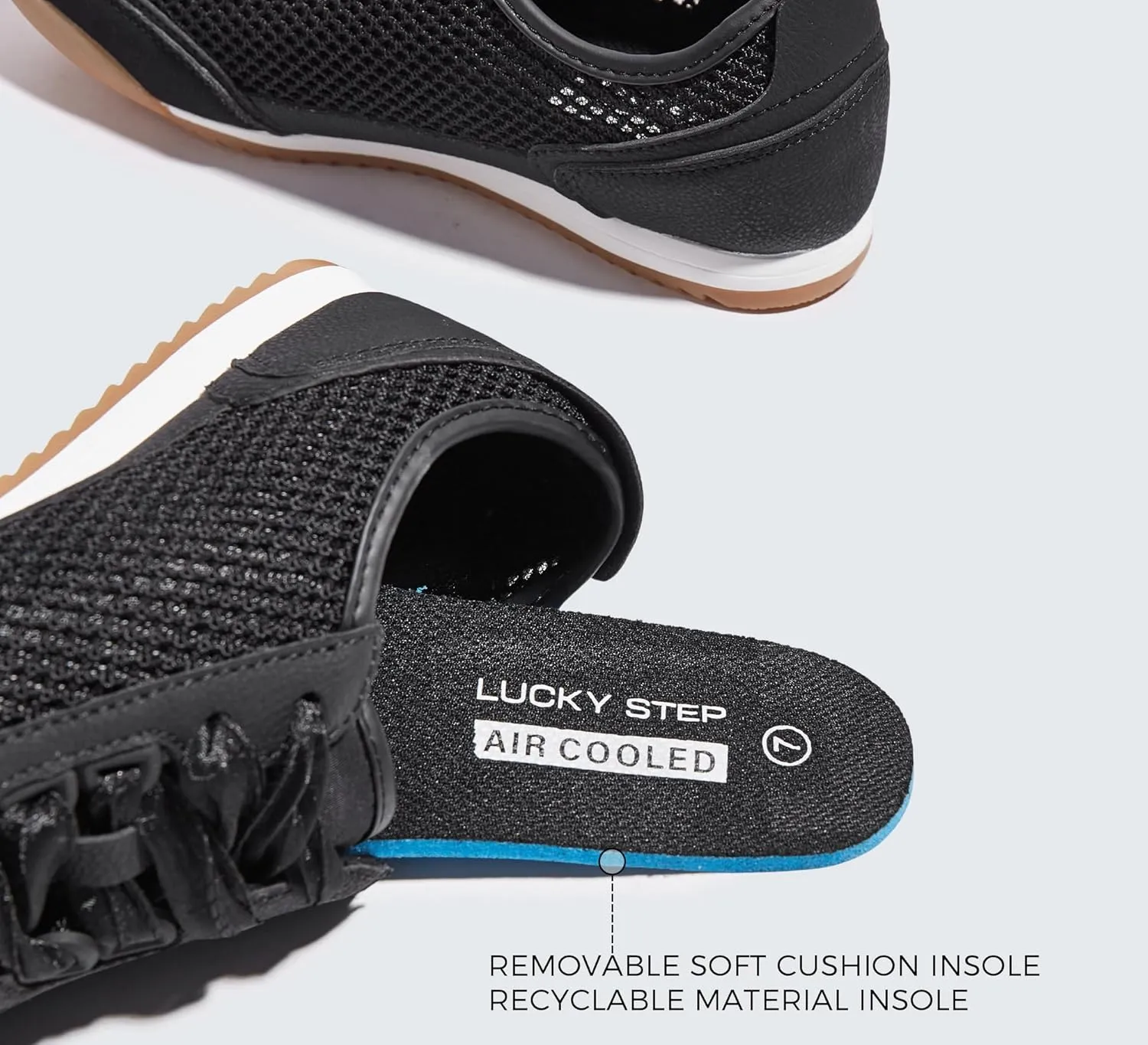 LUCKY STEP Women's Mesh Casual Fashion Sneakers Retro Breathable Walking Shoes Lightweight Classic Tennis Trainers