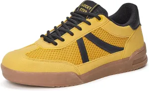 LUCKY STEP Women's Retro Fashion Sneakers Classic Mesh Gum Sole Tennis Footwear Casual Running Trainer Skate Walking Shoes