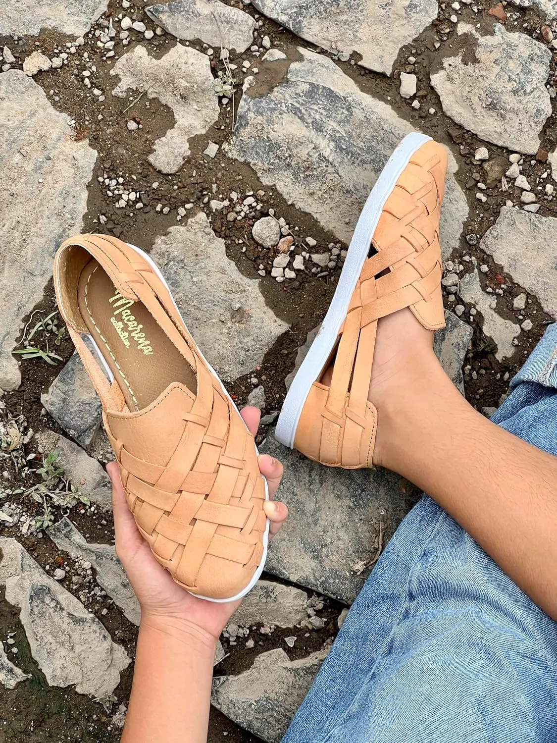 Macarena Collection Sandals women Huarache Sandal Colorful Leather Mexican Style Comfortable skin Model 2215
