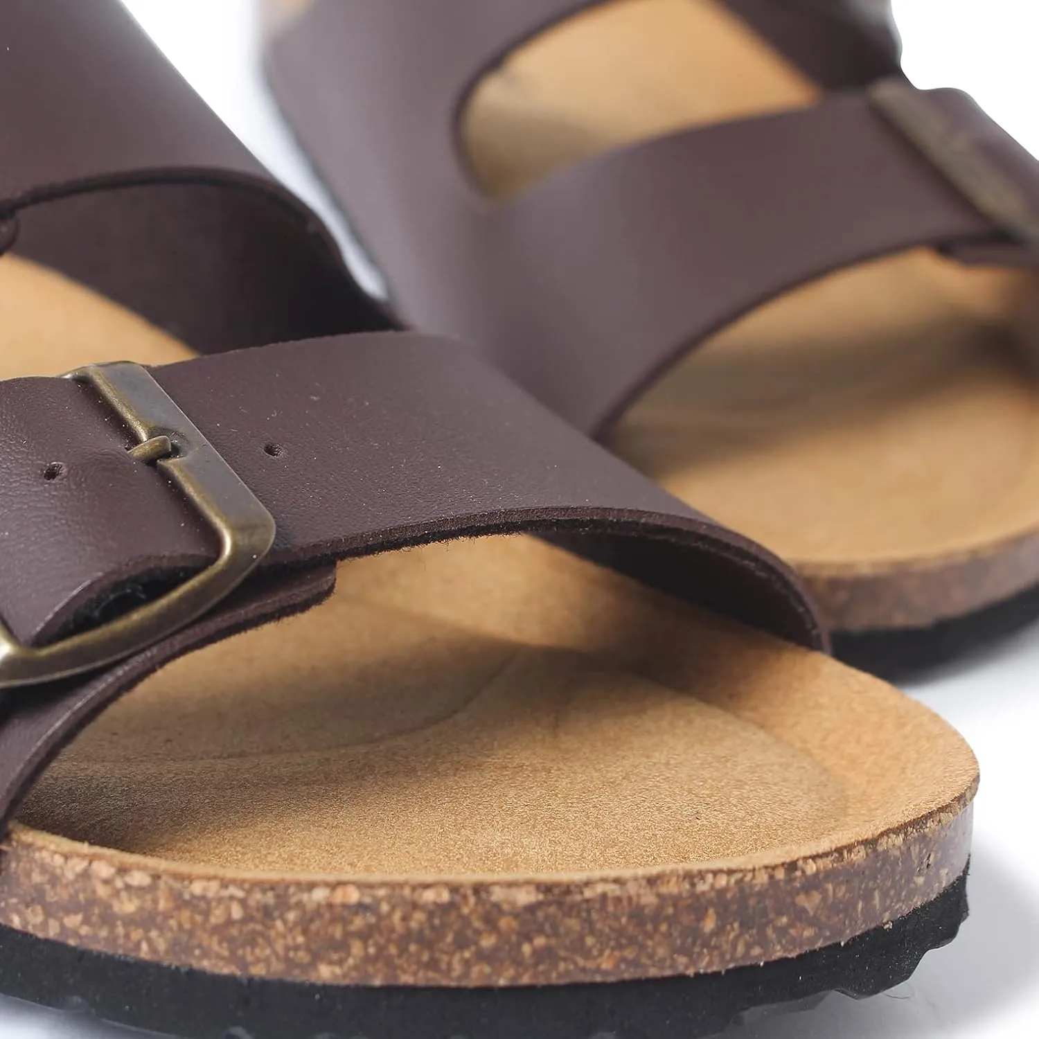 Marbella Two Strap Bio Sandals for Women - Sustainable, Eco Friendly, Vegan Leather Sandals. Recycled Upper, Comfy Insole, Cork Midsole, EVA Sole. Made in Spain