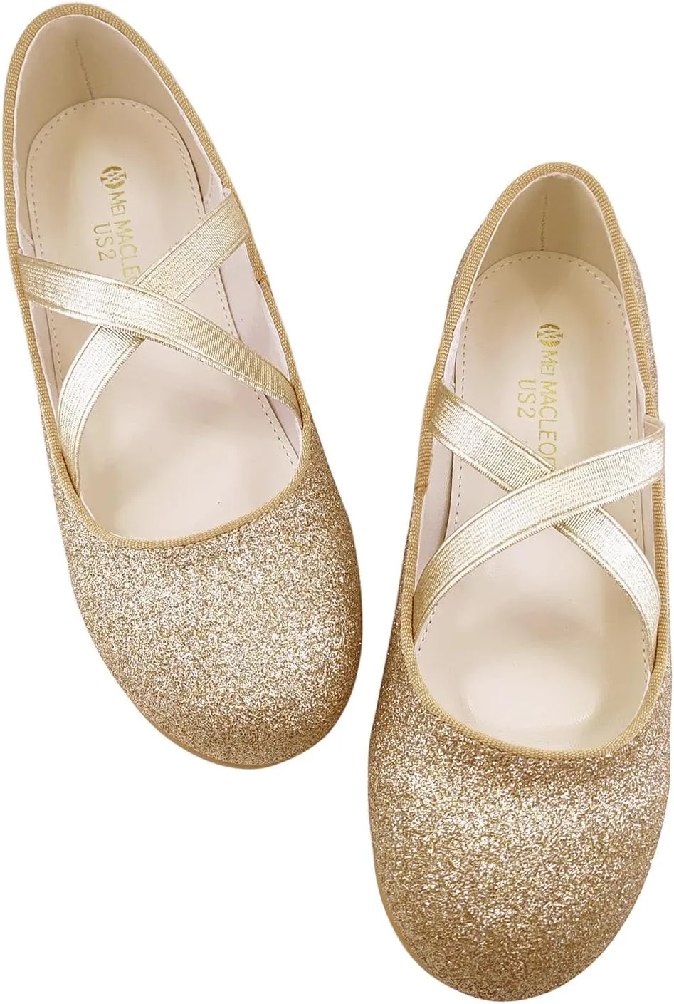Mei MACLEOD Girl's Mary Jane Shoes Ballerina Shoes, Princess Dress Shoes for Party Wedding