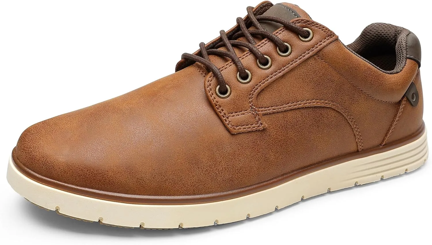 Men's Casual Dress Sneakers Lace Up Formal Oxfords Dress Shoes for Men Slip-on Comfortable Brown Shoes for Bussiness/Travel/Work