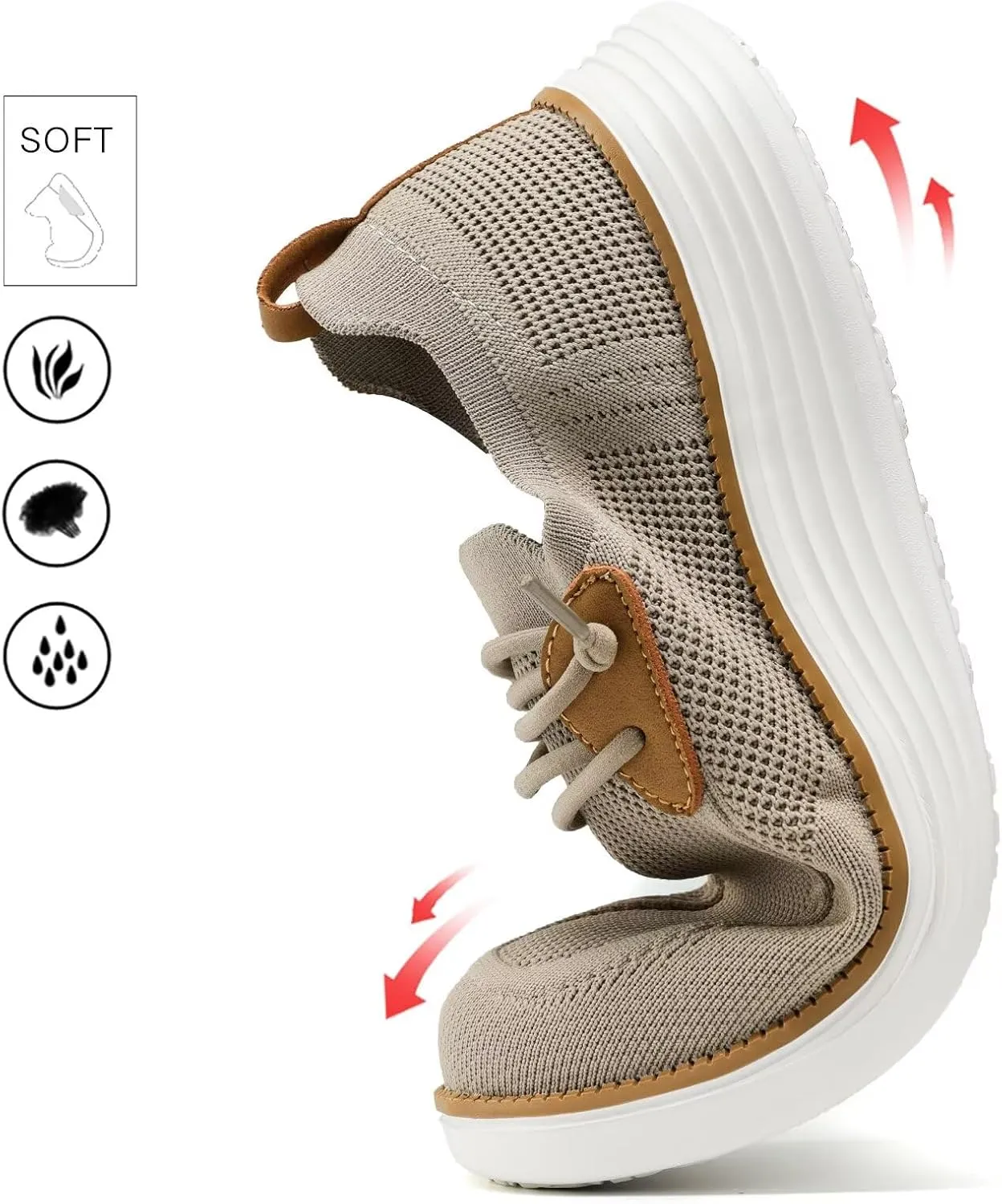 Mens Casual Loafers Shoes Slip On Fashion Walking Dress Sneakers Business Oxfords Work Lightweight Soft Sole