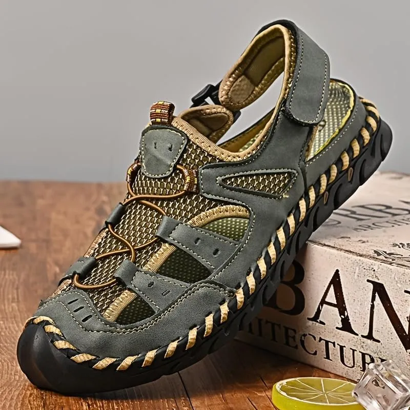 Men’s Closed-Toe Sports Sandals - Quick-Drying Water-Friendly Design, Non-Slip Outsole, Breathable Casual Beach & Walking Shoes