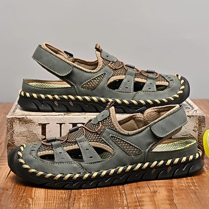 Men’s Closed-Toe Sports Sandals - Quick-Drying Water-Friendly Design, Non-Slip Outsole, Breathable Casual Beach & Walking Shoes
