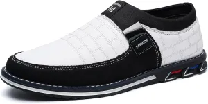 Men's Loafers Casual Slip On Shoes Soft Dress Loafers for Men Leather Comfort Lightweight Driving Travel Walking Shoes for Adult Male