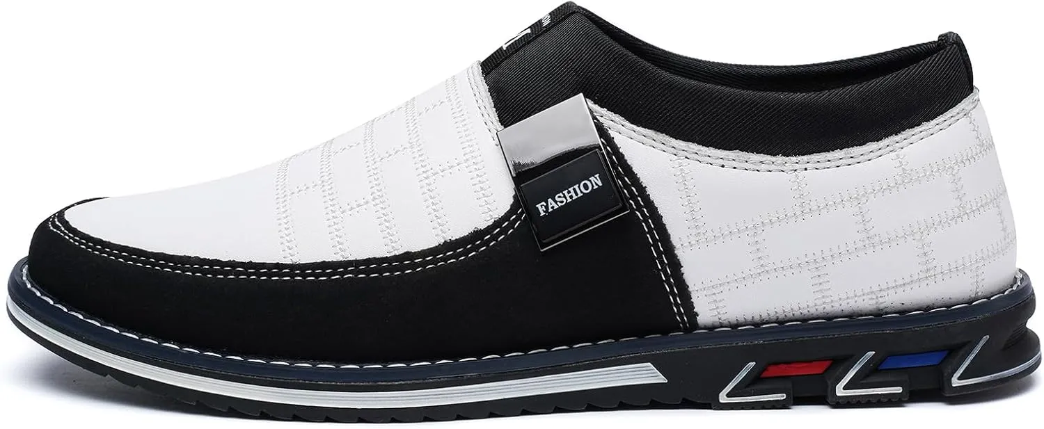 Men's Loafers Casual Slip On Shoes Soft Dress Loafers for Men Leather Comfort Lightweight Driving Travel Walking Shoes for Adult Male