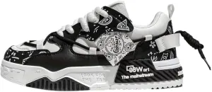 Men's mid-Help Casual PU Sneakers Street Retro Style Outdoor Activities
