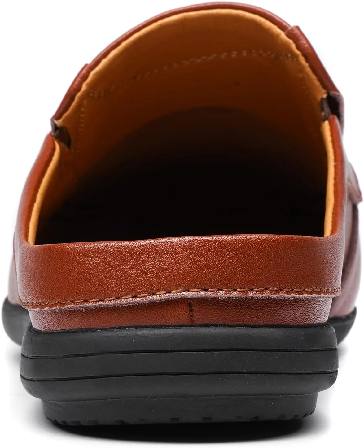 Men's Slip-on Loafers, Handmade Leather Slippers, Breathable, Comfortable, Soft, Hand-Sewn Heelless Casual Shoes Men