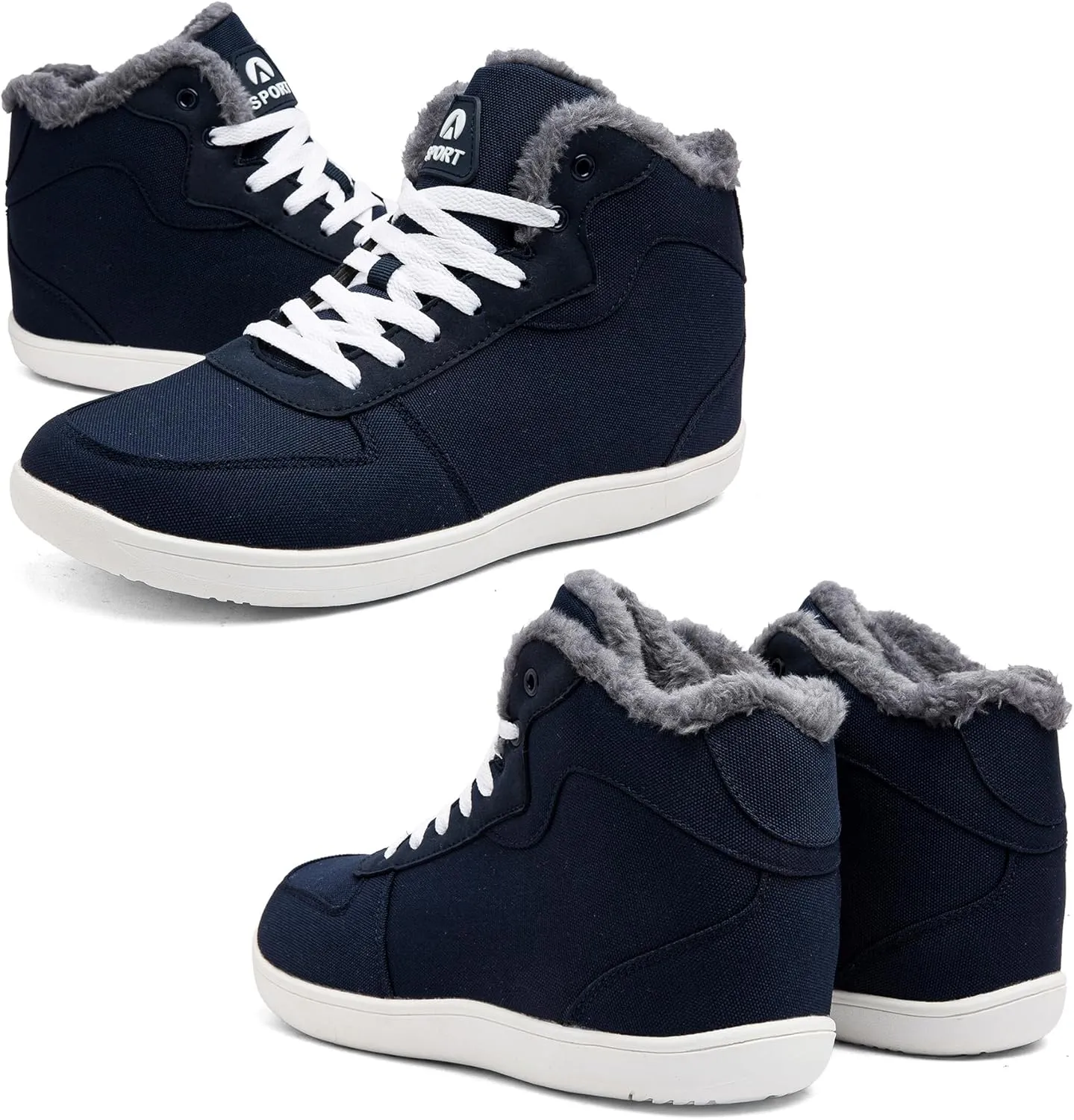 Men's Snow Ankle Boots - Fur Lined Winter Warm Anti-Slip Water Resistant Booties - Outdoor Walking Boots 6.5-11.5US