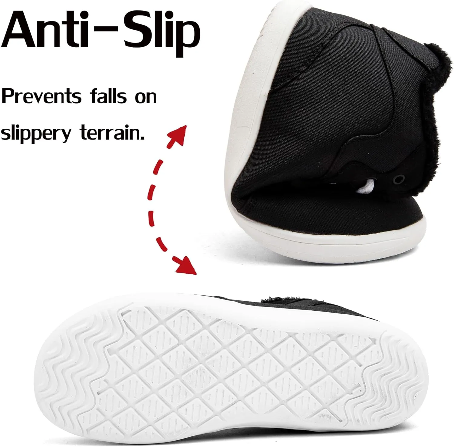 Men's Snow Ankle Boots - Fur Lined Winter Warm Anti-Slip Water Resistant Booties - Outdoor Walking Boots 6.5-11.5US