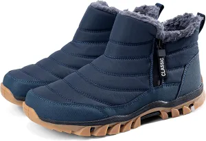 Men's Snow Boots Lightweight Waterproof Winter Boots Fur Lined Anti-slip Cold Weather Shoes Winter Trekking Warm Ankle Boots