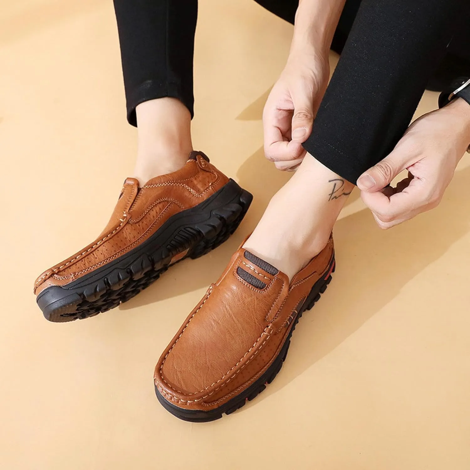 Men's Walking Sneakers, Luxury Leather Shoes, Casual Shoes, Men's Loafers