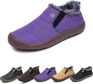 Men's Waterproof Warm Plush Lined Outdoor Snow Ankle Boots, Winter Boots For Man Waterproof Snow Anti-Slip
