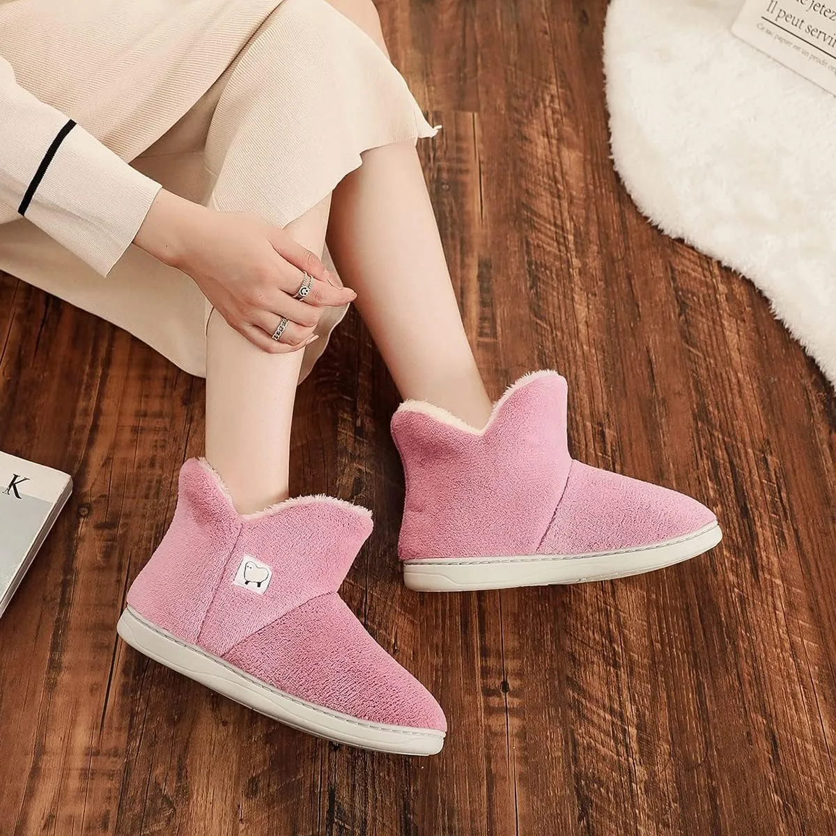Mens Womens Comfort Slippers Plush Lining Winter Booties Slipper Memory Foam House Shoes Warm Boots Slippers