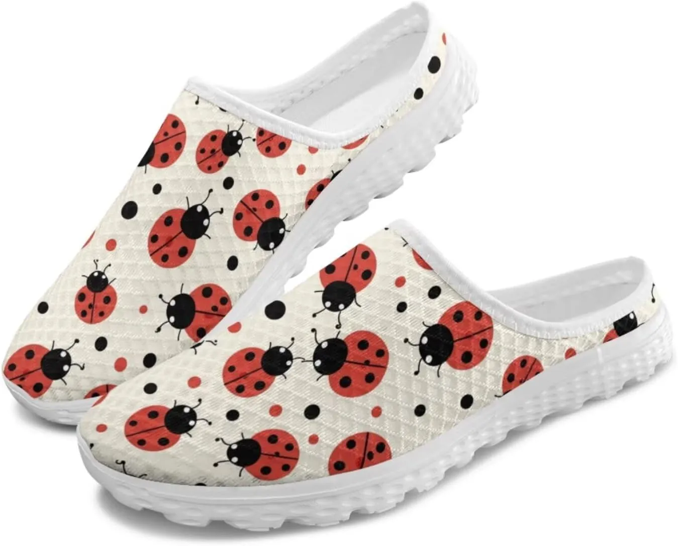 Mesh Flats Water Shoes for Women Slip On Barefoot Aque Shoes Womens Mules for Summer Quick Dry Casual Walking Flats