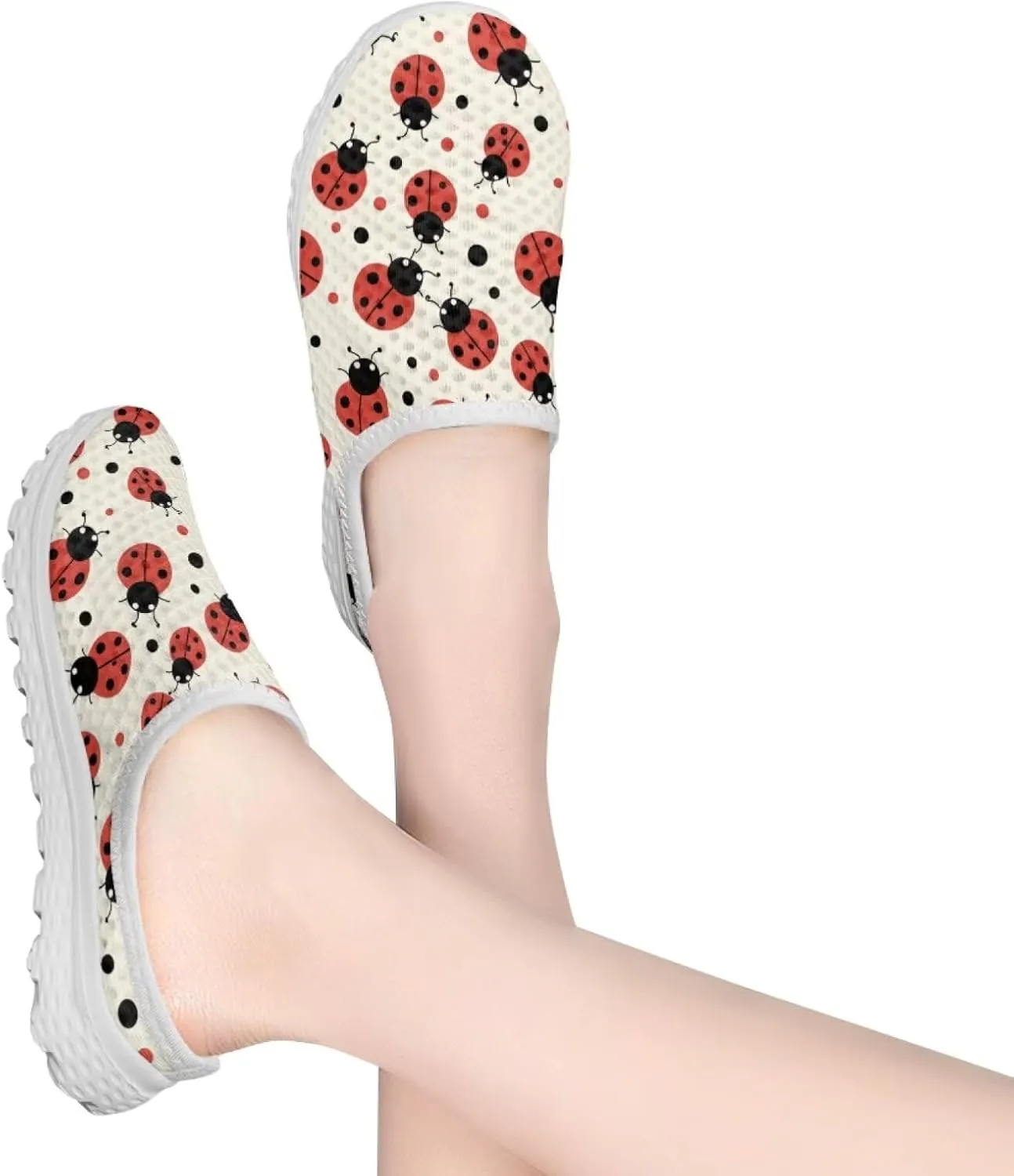 Mesh Flats Water Shoes for Women Slip On Barefoot Aque Shoes Womens Mules for Summer Quick Dry Casual Walking Flats