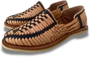 Mexico en la Piel Leather Shoes for Mens in Black and Beige Color