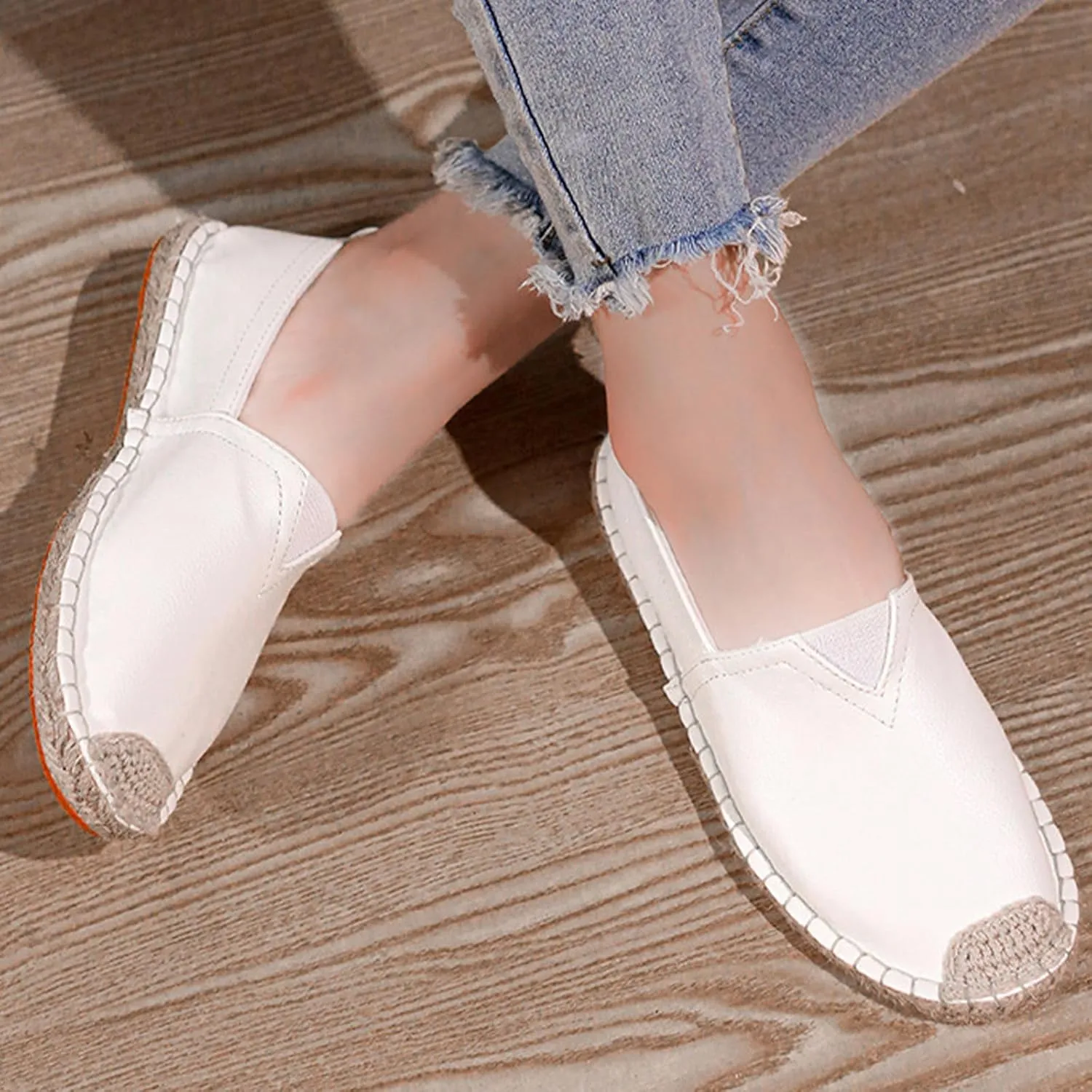 MILDSEVEN Men's Traditional Chinese Casual Canvas, Handmade Classical Soft Loafers, Breathable Pull On Casual Shoes