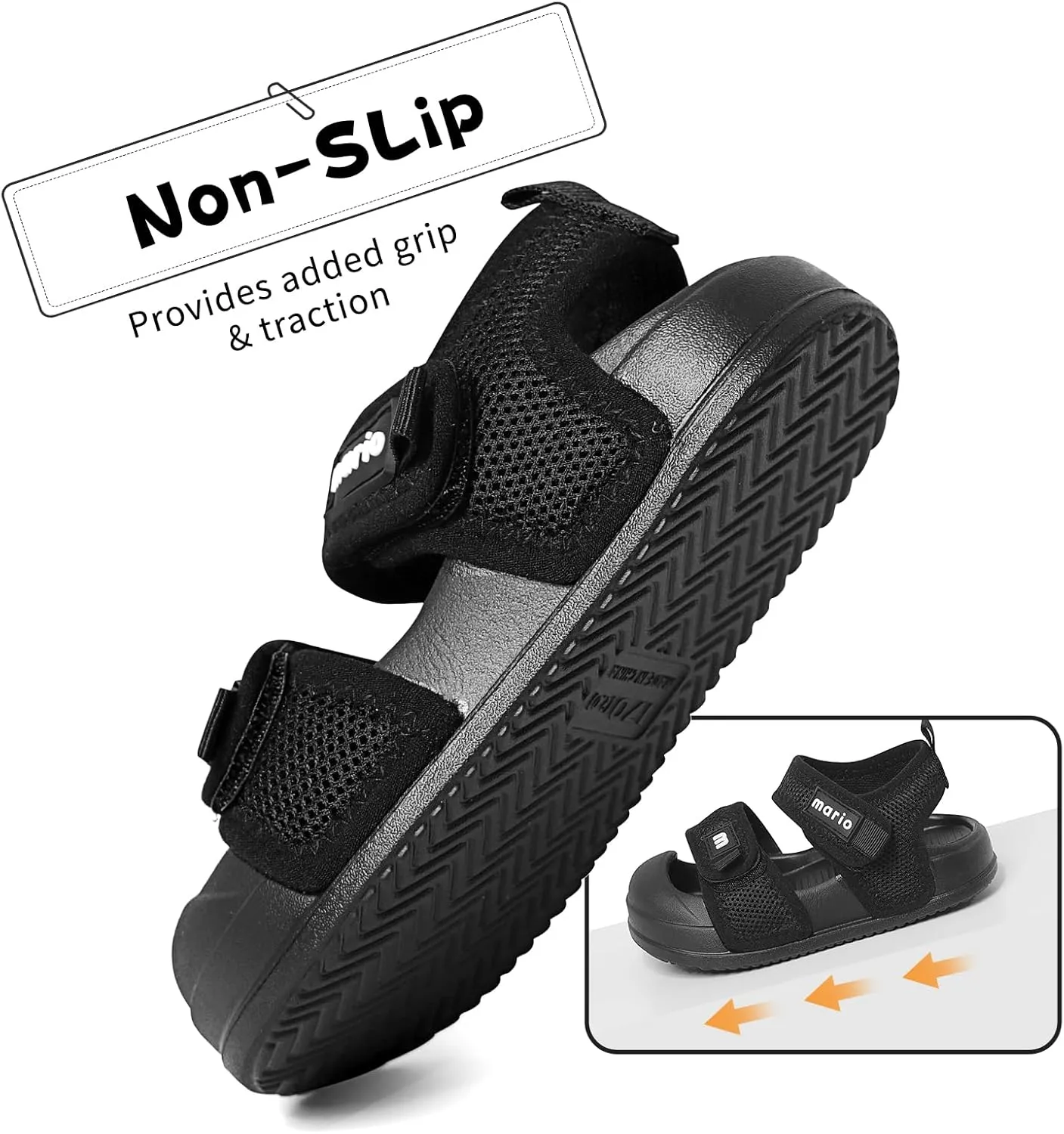 MK MATT KEELY Kids Sandals Boys Girls Summer Outdoor Non-slip Athletic Sandals Closed Toe Adjustable Sport Sandal Lightweight Beach Shower Shoes for Toddler/Little Kid