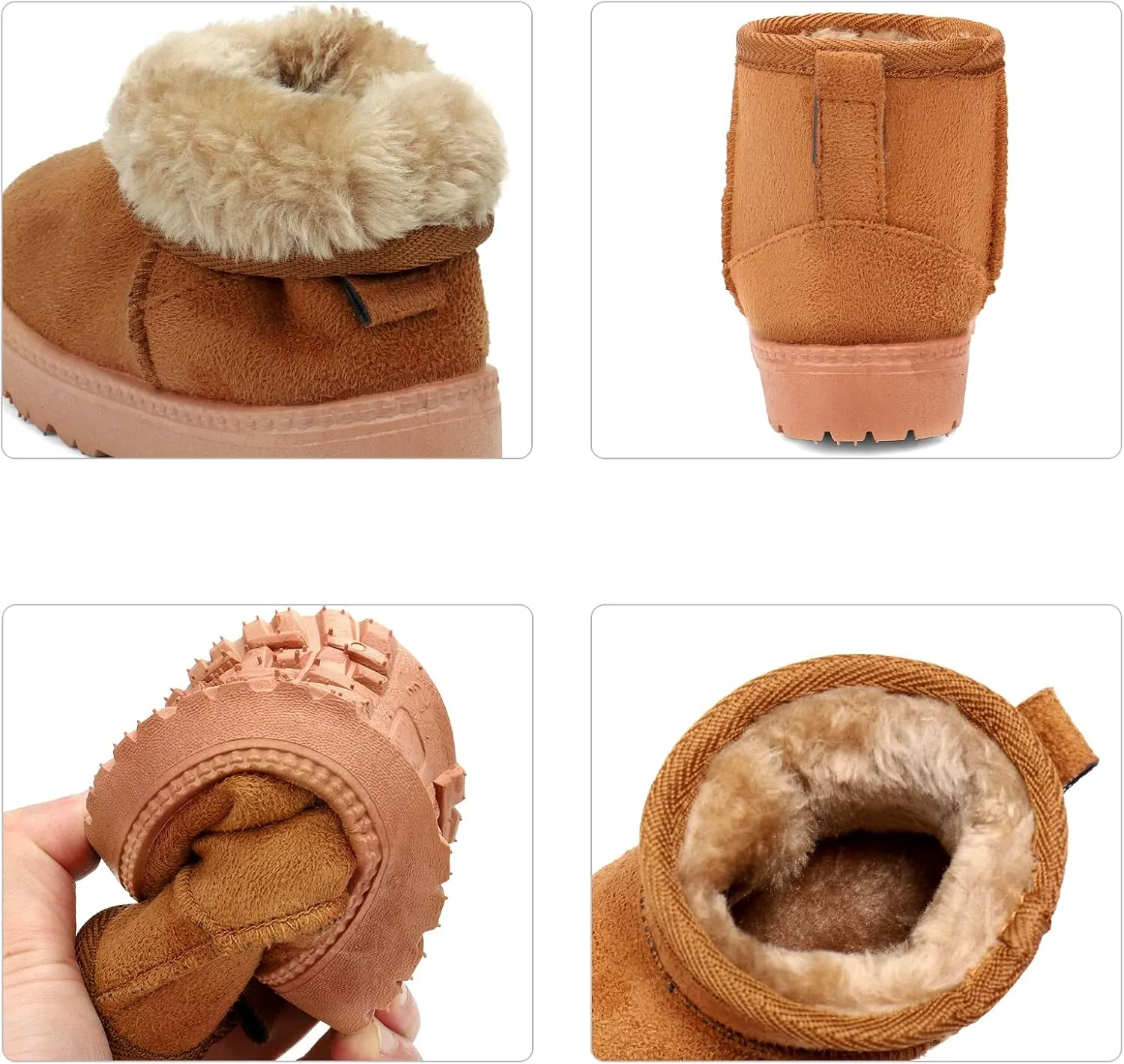 MK MATT KEELY Winter Boots Boys Girls Soft Warm Shoes Toddler Black Snow Boots (Toddler/Little Kid)