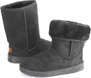 Moclever Boots For Women Snow Winter, Women Ladies Snow Boots Waterproof Faux Suede Mid-Calf Boots