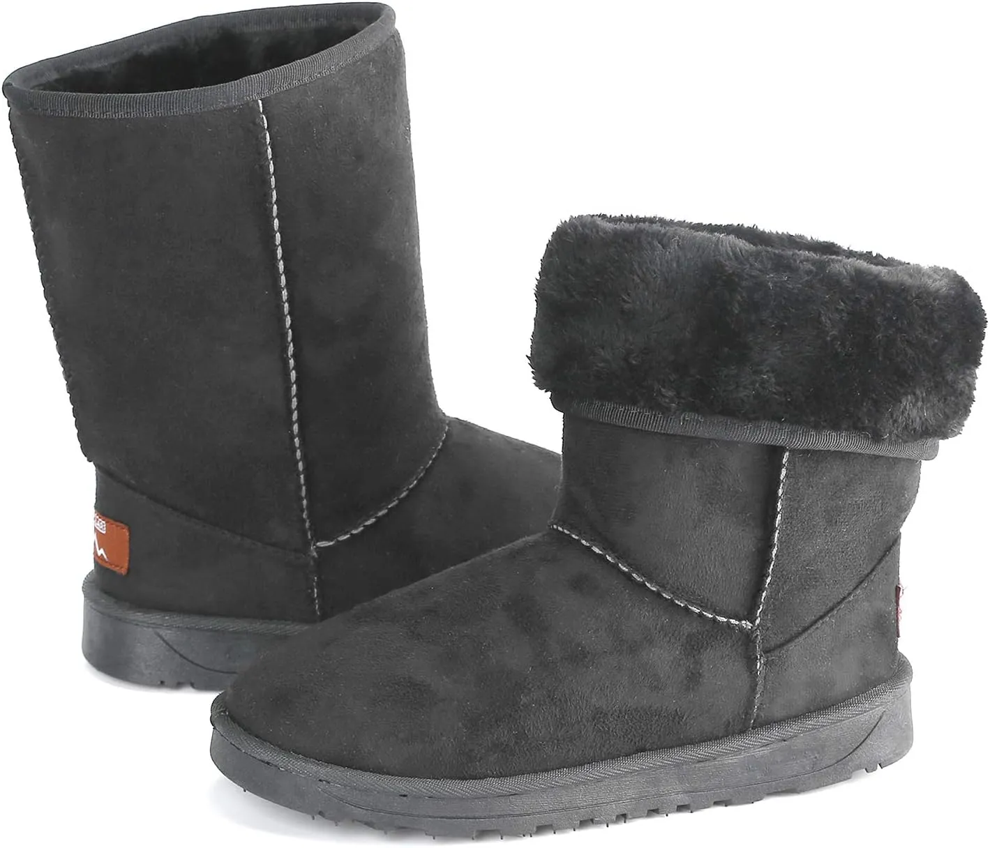 Moclever Boots For Women Snow Winter, Women Ladies Snow Boots Waterproof Faux Suede Mid-Calf Boots