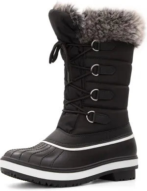 mysoft Women's Waterproof Winter Boots, Warm Insulated Snow Boots for Outdoor