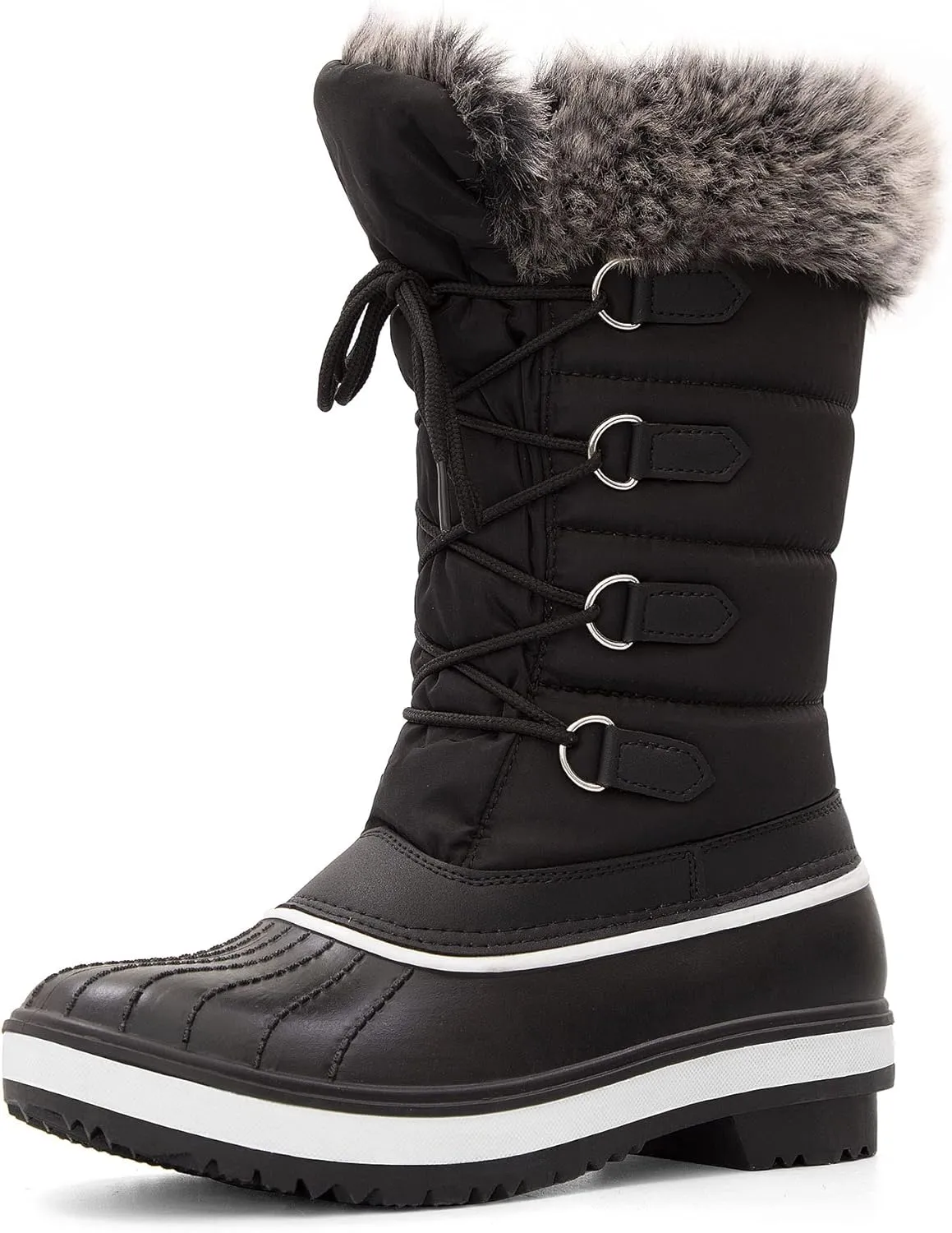 mysoft Women's Waterproof Winter Boots, Warm Insulated Snow Boots for Outdoor