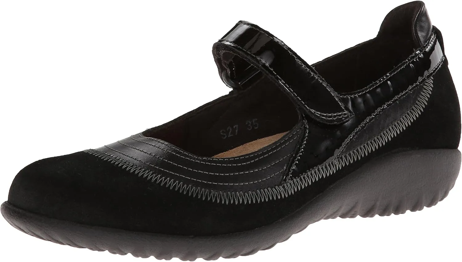 NAOT Footwear Women's Kirei Maryjane with Cork Footbed and Arch Comfort and Support - Lightweight and Perfect for Travel- Removable Footbed