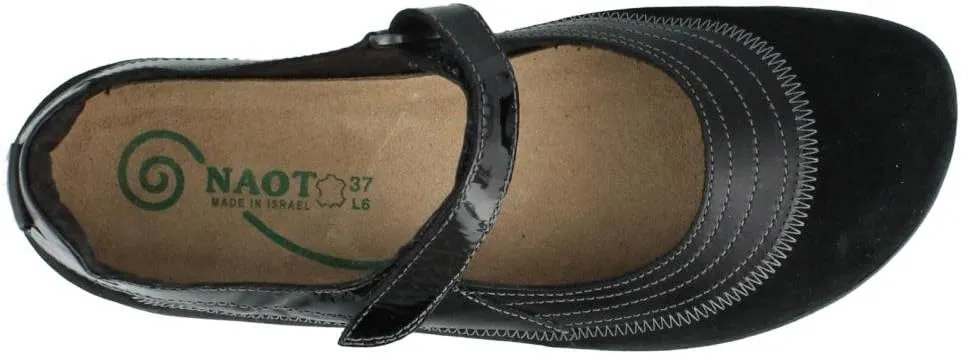 NAOT Footwear Women's Kirei Maryjane with Cork Footbed and Arch Comfort and Support - Lightweight and Perfect for Travel- Removable Footbed