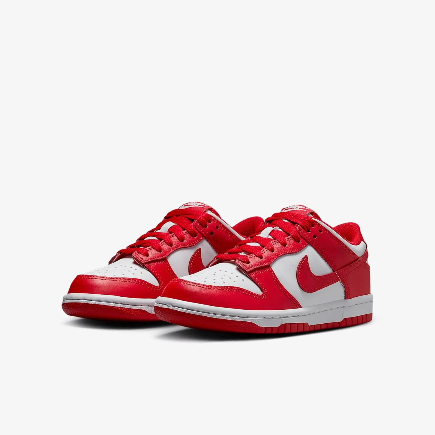 Nike Dunk Low Big Kids' Shoes (FB9109-119, White/University Red)
