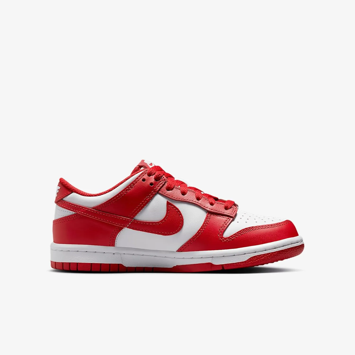 Nike Dunk Low Big Kids' Shoes (FB9109-119, White/University Red)