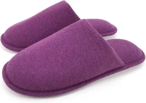 ofoot Womens Indoor Memory Foam Cotton Scuff Slippers Slip On Summer House Shoes Flats Breathable Lightweight Washable Non Skid Rubber Soles