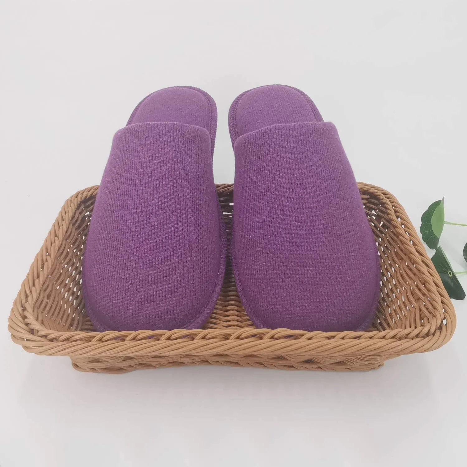 ofoot Womens Indoor Memory Foam Cotton Scuff Slippers Slip On Summer House Shoes Flats Breathable Lightweight Washable Non Skid Rubber Soles