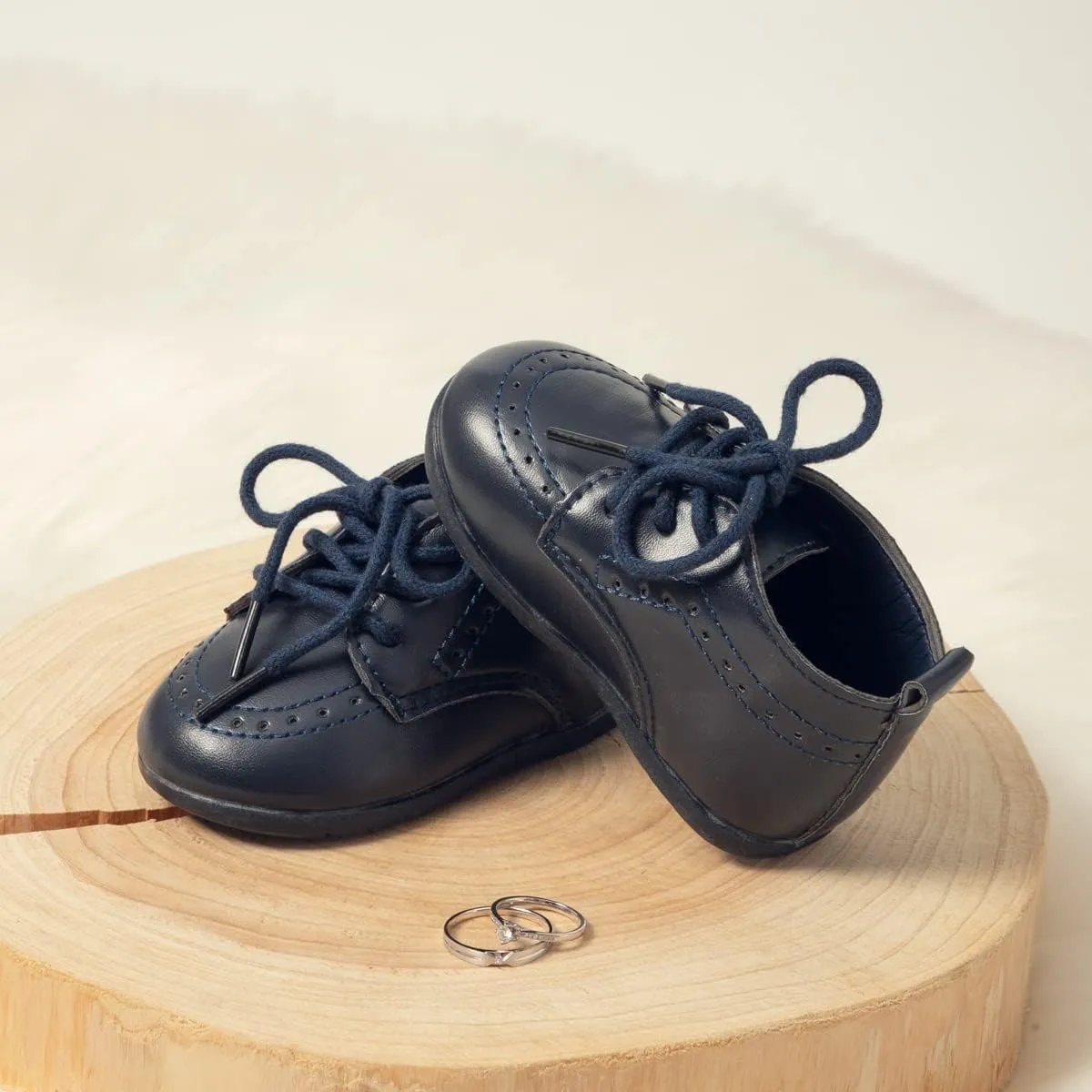 ohsofy Infant Baby Boy Oxford Shoes PU Leather Loafers Rubber and Soft Sole Wedding Dress Shoes Toddler Girl Baby Walking Shoes