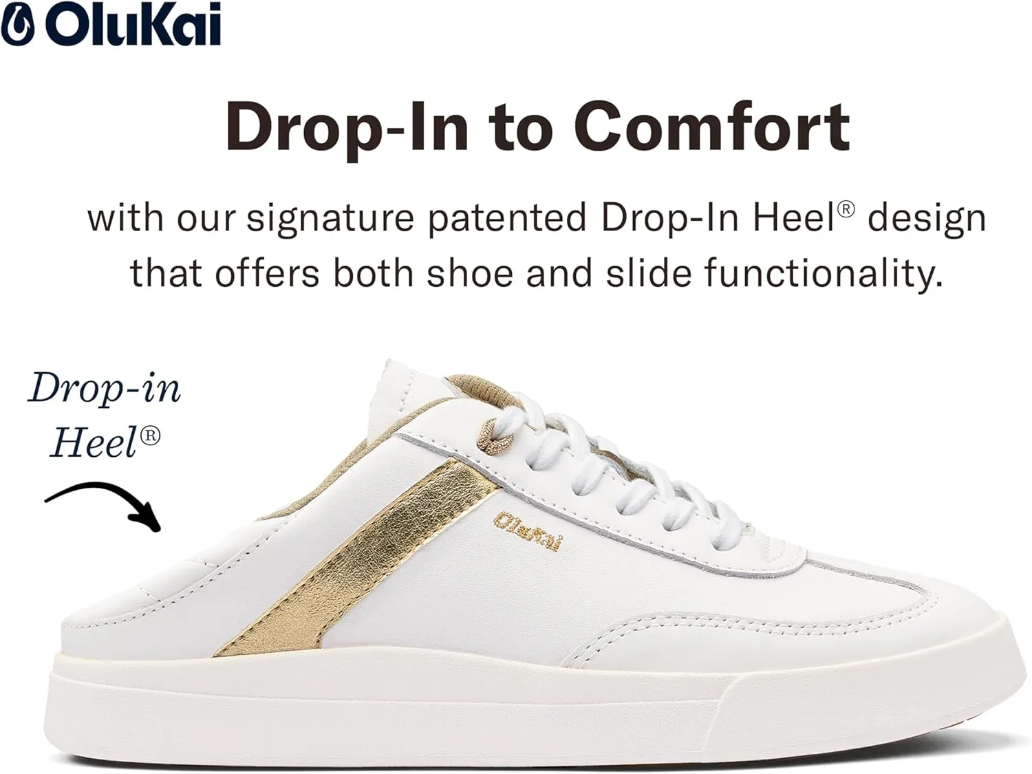 OLUKAI Ha'upu Women's Everyday Sneaker, Classic Lace-Up Design, Comfort Fit