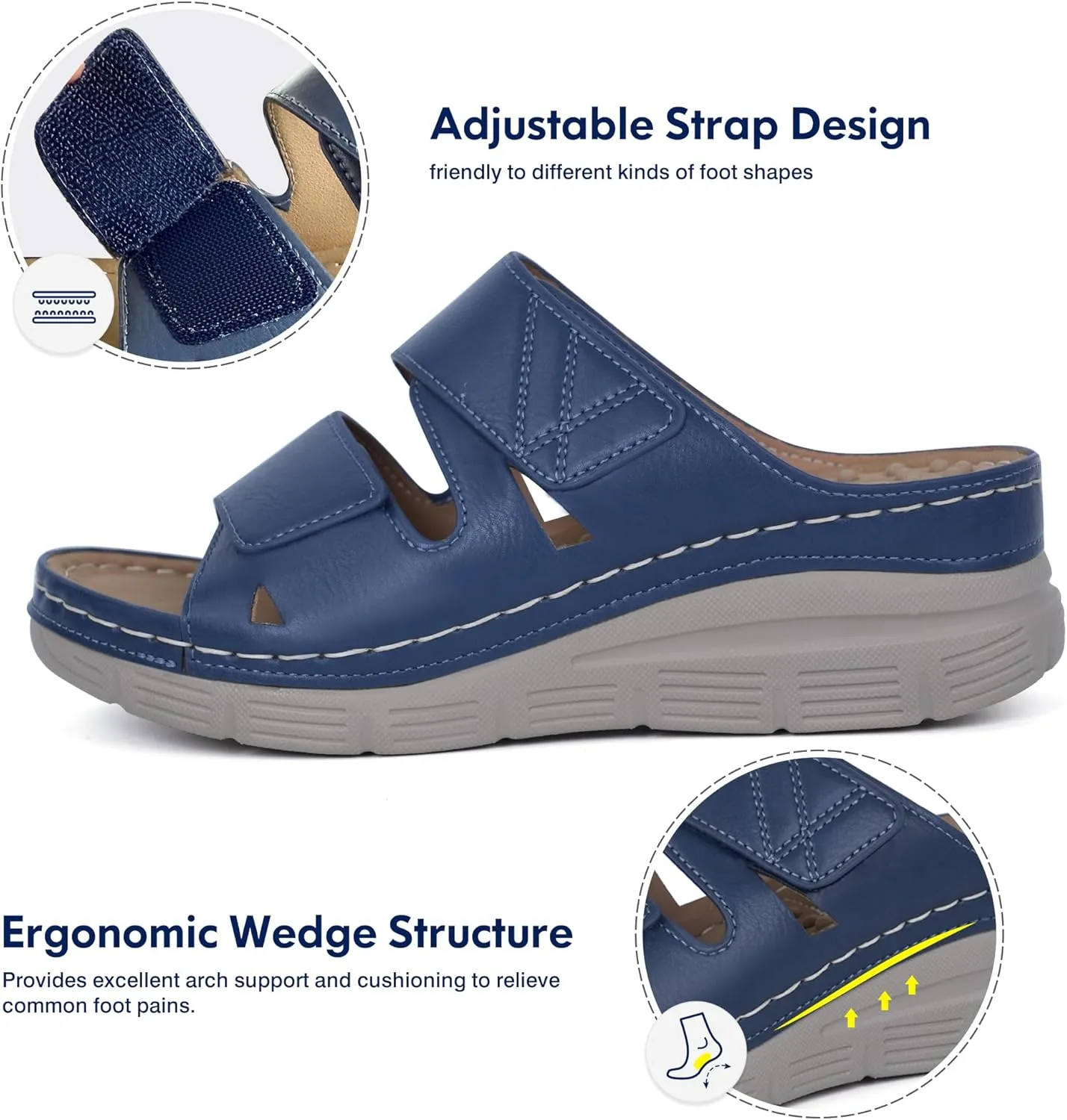 Ortho rest Women Arch Support Slides Orthotic Walking Sandals Orthopedic Sandals