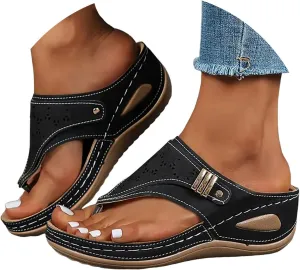 Orthopedic Wedge Sandals for Women, Women's Comfy Orthotic Sandals, Summer Dressy 2025 Open Toe Platform Beach Slides