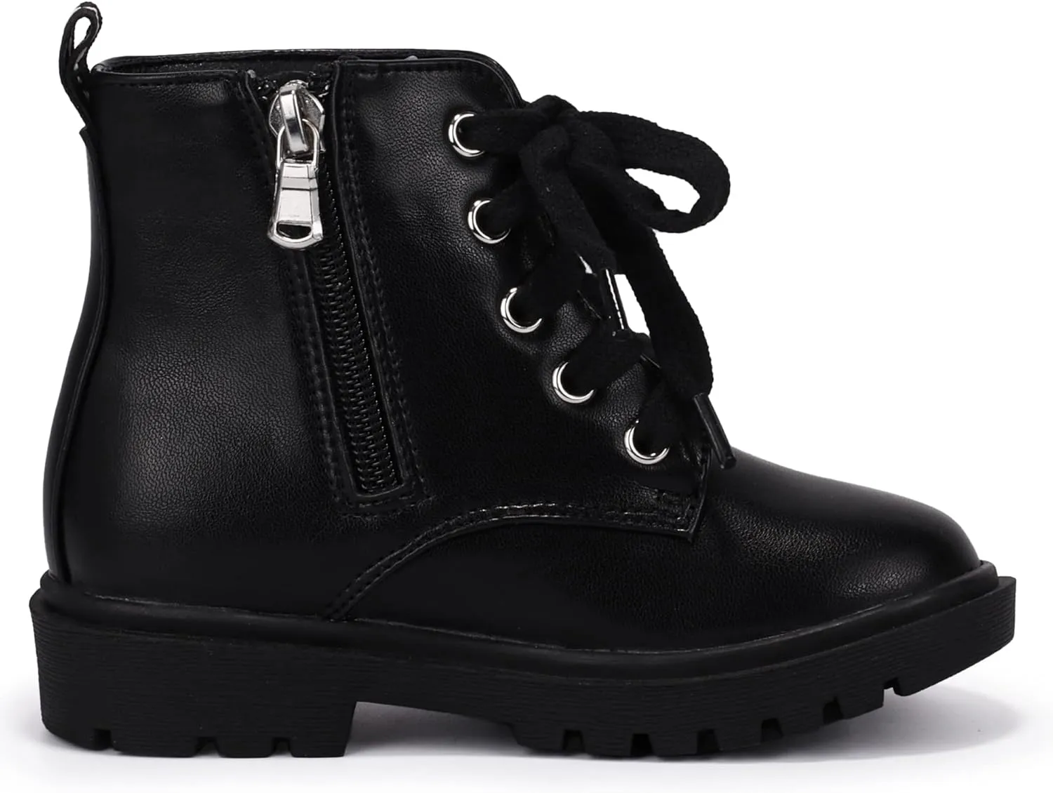 PANDANINJIA Christina Boys Girls Short Ankle Boots Fashion Dress Booties Waterproof Combat Shoes with Zipper for Toddler Little Kid