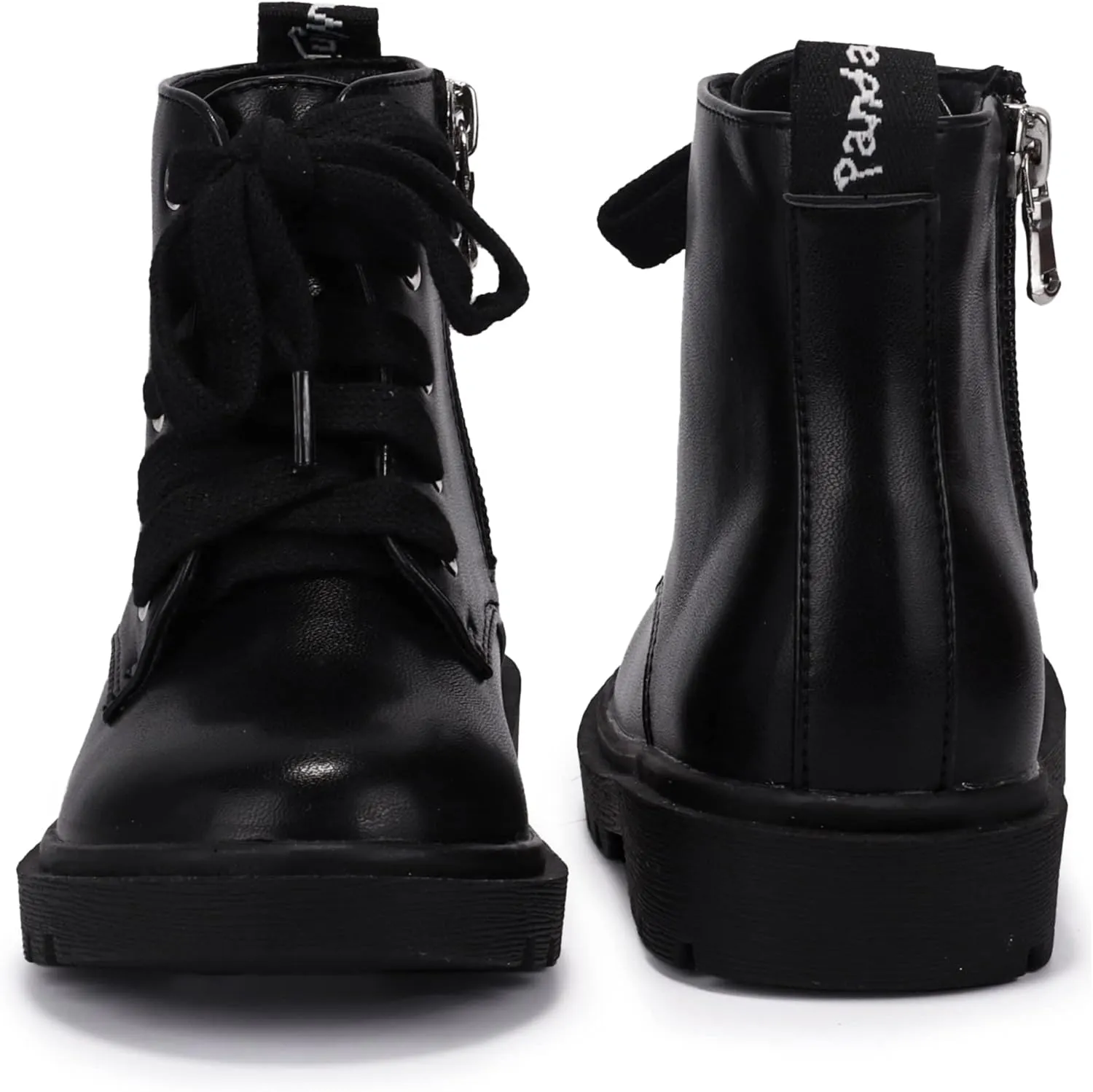 PANDANINJIA Christina Boys Girls Short Ankle Boots Fashion Dress Booties Waterproof Combat Shoes with Zipper for Toddler Little Kid